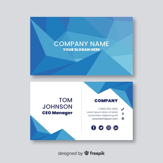 Abstract geometric business card template