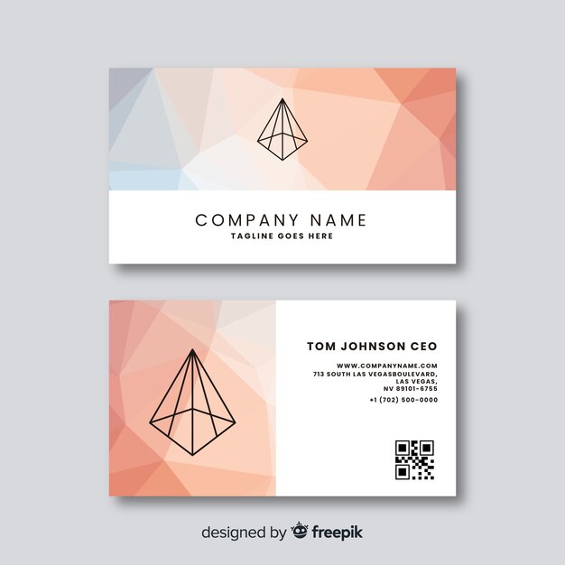 Abstract geometric business card template