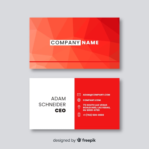 Abstract geometric business card template