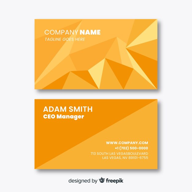 Abstract geometric business card template