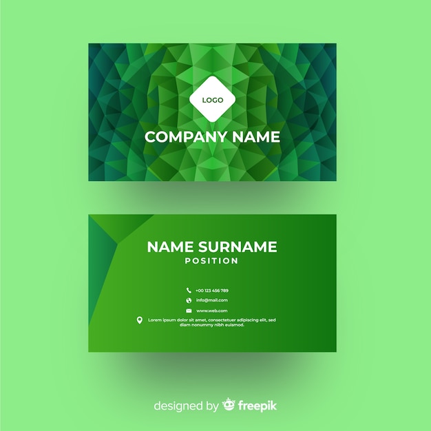 Free vector abstract geometric business card template