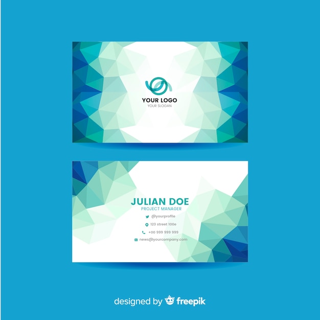 Abstract geometric business card template