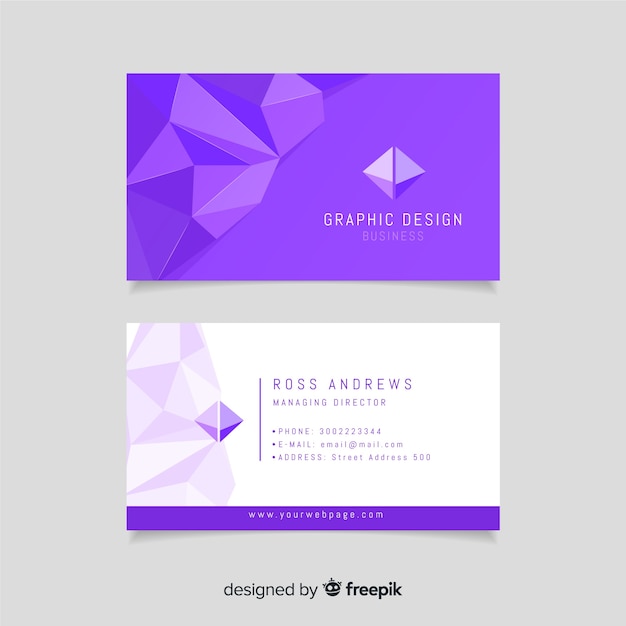 Free Vector abstract geometric business card template