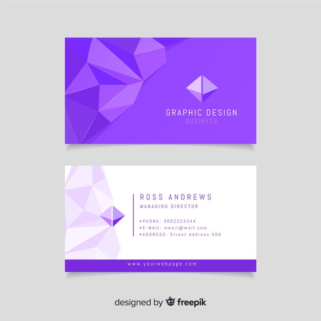 Abstract geometric business card template