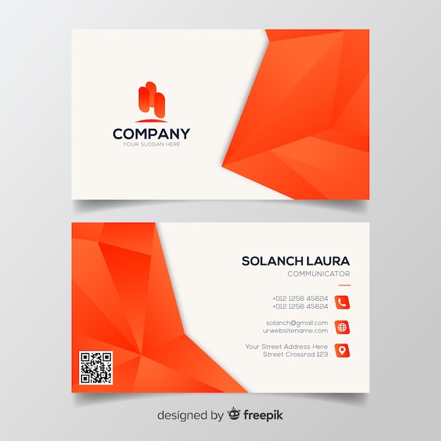 Abstract geometric business card template