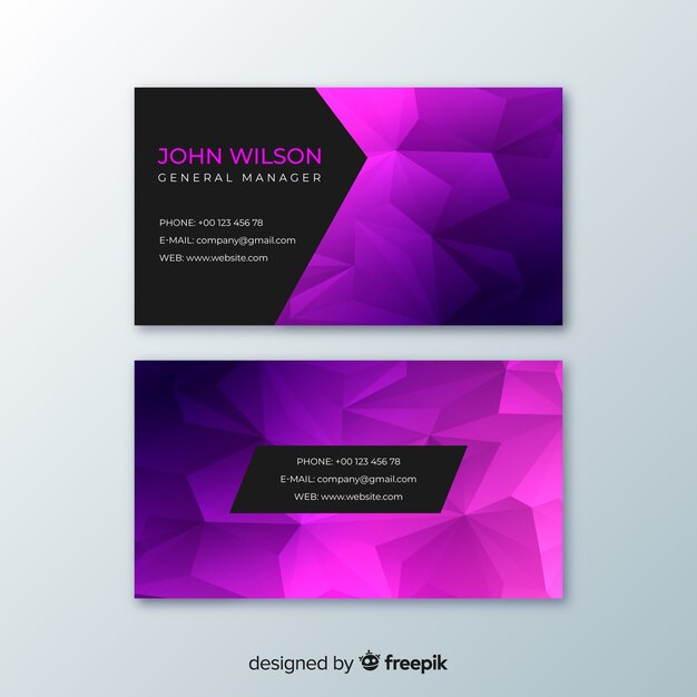 Abstract geometric business card template