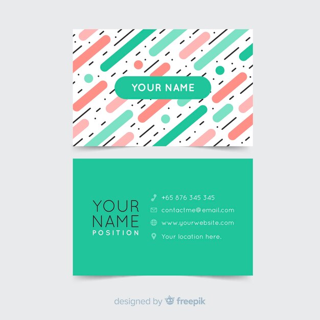 Abstract geometric business card template