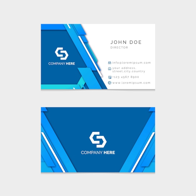 Abstract geometric business card template