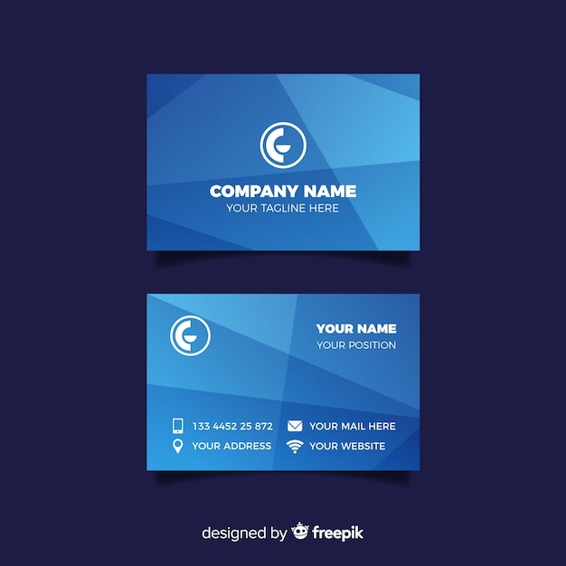 Abstract geometric business card template