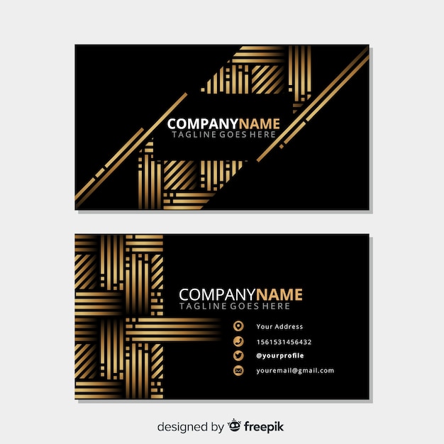 Abstract geometric business card template