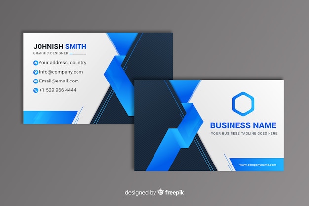 Abstract geometric business card