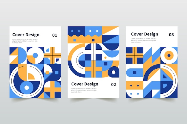 Abstract geometric business colored covers collection