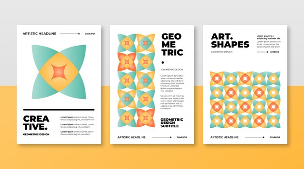 Abstract geometric business cover collection