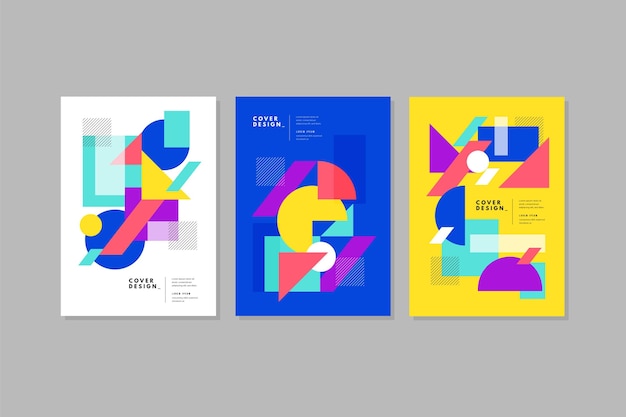 Abstract geometric business cover collection