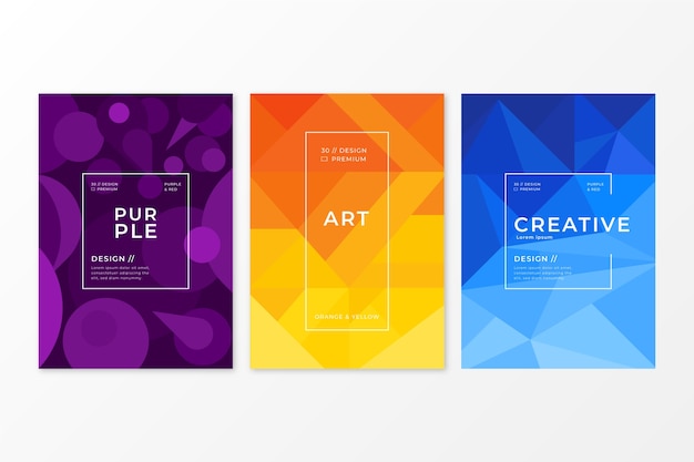 Abstract geometric cover collection theme