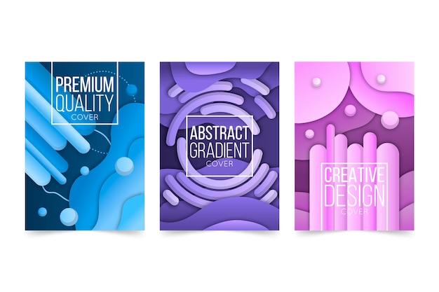 Free Vector abstract geometric cover collection