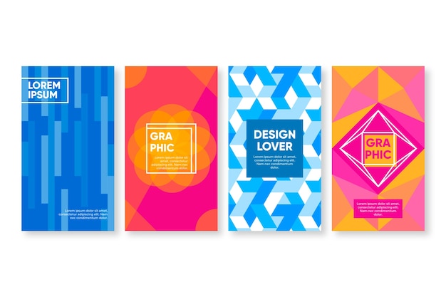 Abstract geometric cover collection