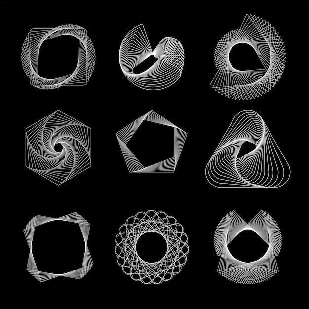 Abstract geometric elements set vector