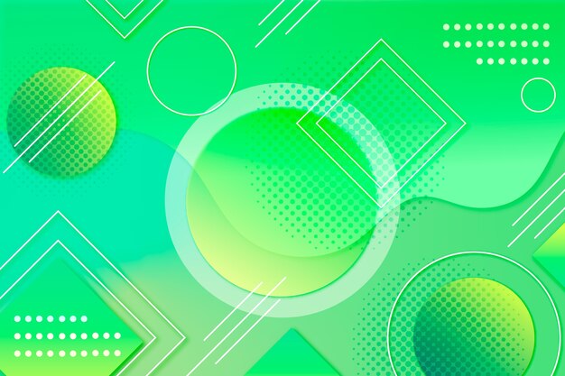 Abstract geometric green background