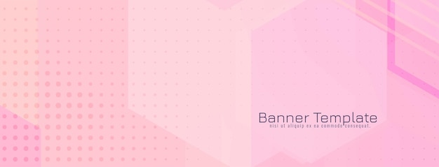 Free vector abstract geometric hexagonal shapes pink banner design