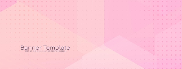 Abstract geometric hexagonal shapes pink banner design