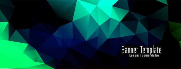 Abstract geometric polygon colorful design banner