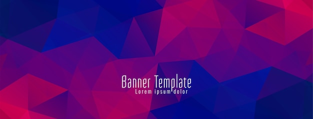 Abstract geometric polygon design banner