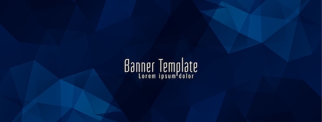 Abstract geometric polygon design banner 