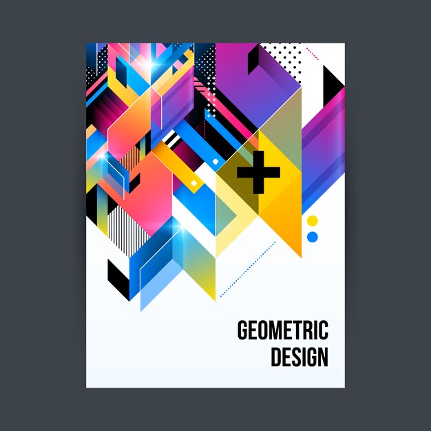 Abstract geometric poster design