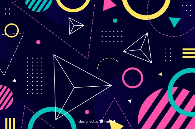 Abstract geometric shapes background