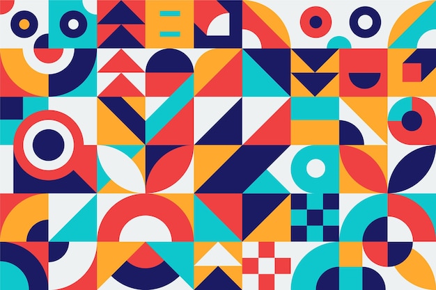 Free vector abstract geometric shapes colorful design