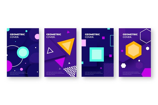 Abstract geometric shapes covers