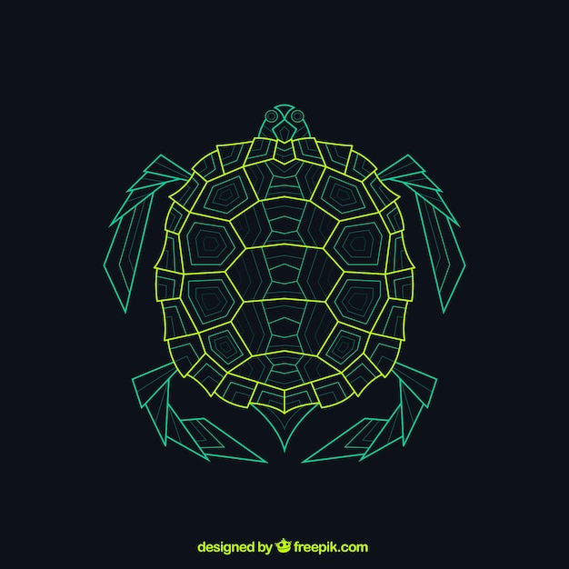 Free Vector abstract geometric turtle