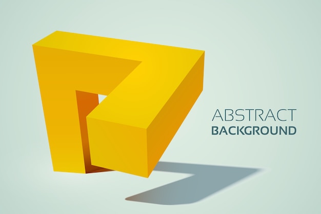 Free Vector abstract geometric yellow 3d shape