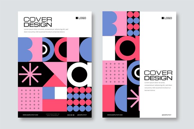 Abstract geometrical business cover collection