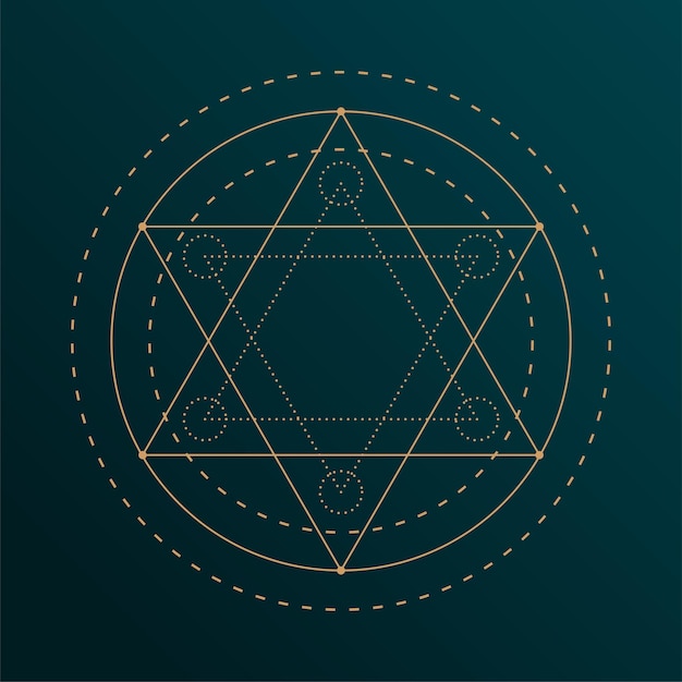 Free vector abstract geometry symbol background for meditation and yoga