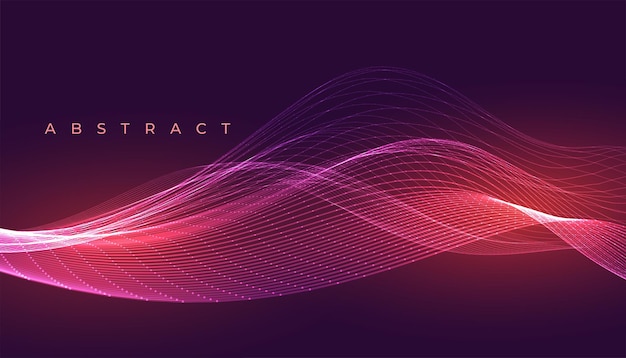 Free vector abstract glowing wave lines red banner