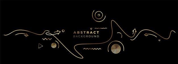 Abstract Gold wave line with space of your text, vector illustration.