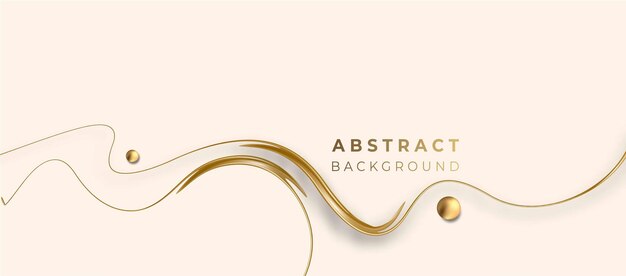 Abstract Golden glowing shiny wave lines art effect vector background. Use for modern design, cover, poster, template, brochure, decorated, flyer, banner.