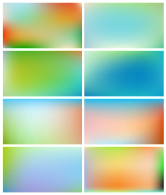 Abstract gradient backgrounds set