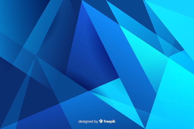 Abstract gradient blue shades shapes 