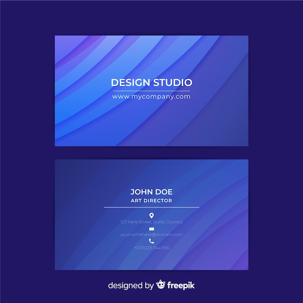 Abstract gradient business card template