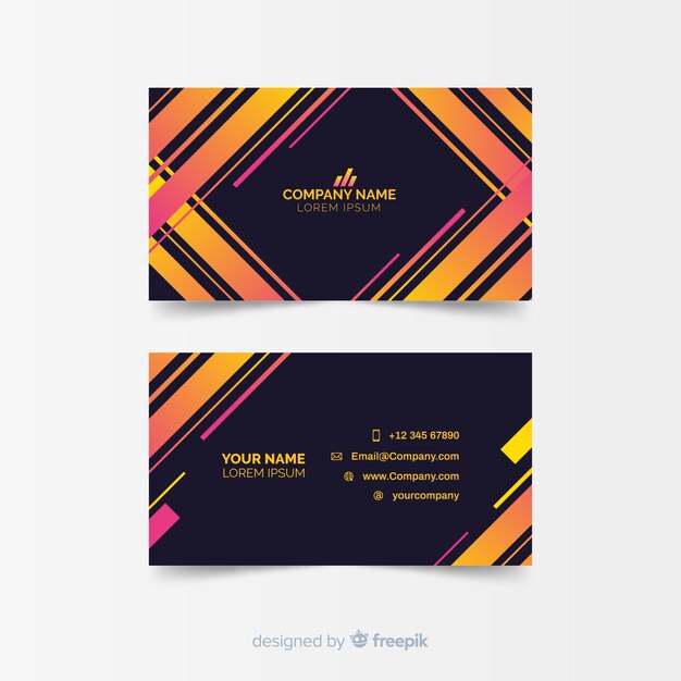 Abstract gradient business card template