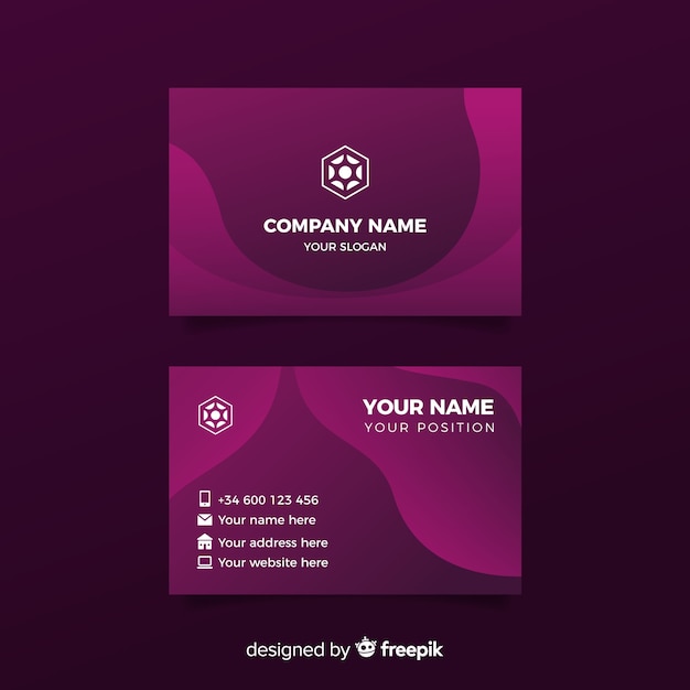 Free Vector abstract gradient business card template