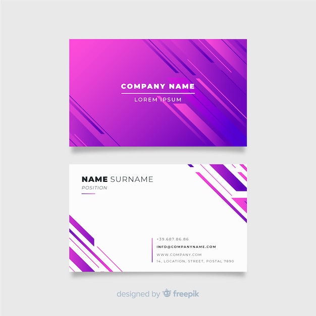 Abstract gradient business card template