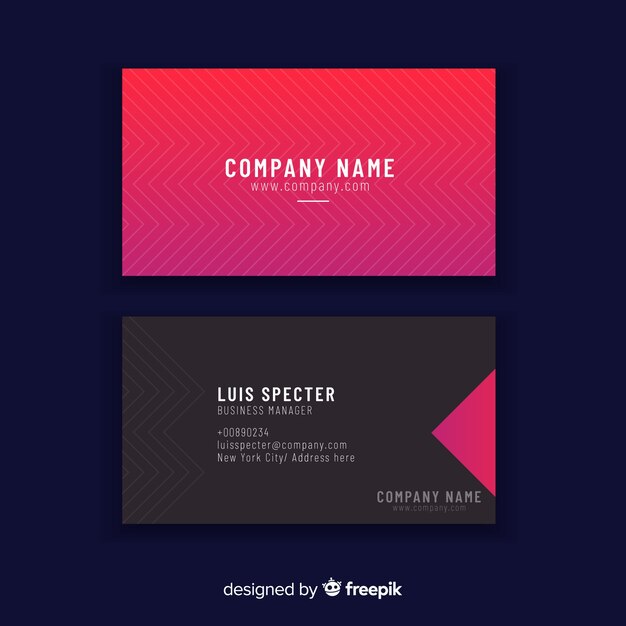 Abstract gradient business card template