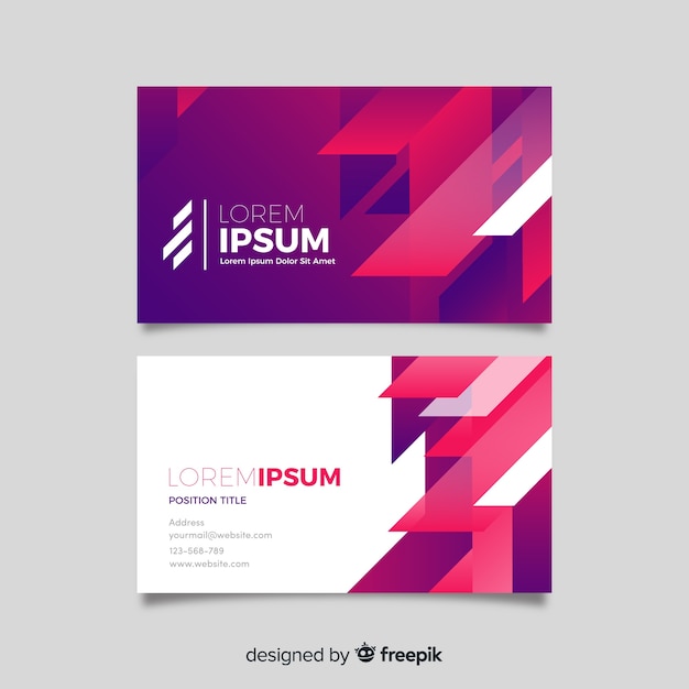 Abstract gradient business card template