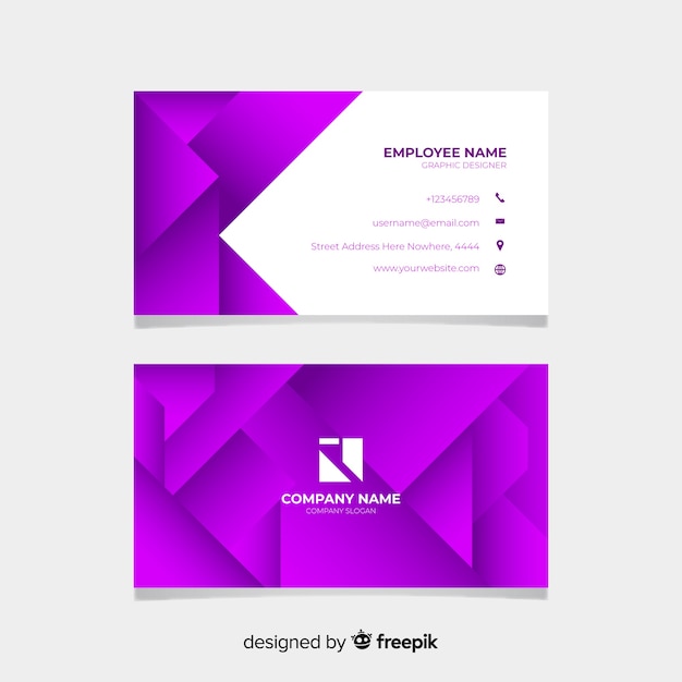 Abstract gradient business card template