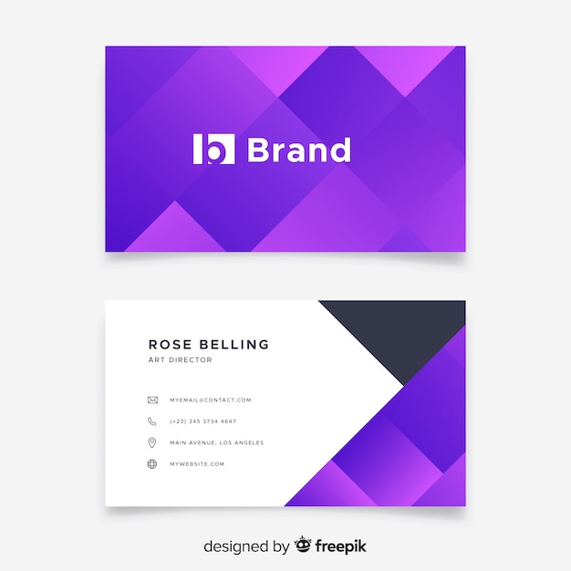 Abstract gradient business card template