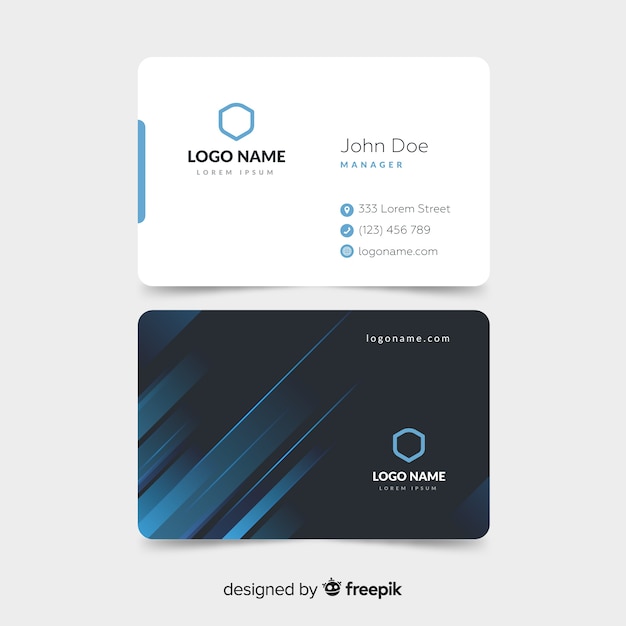 Abstract gradient business card template